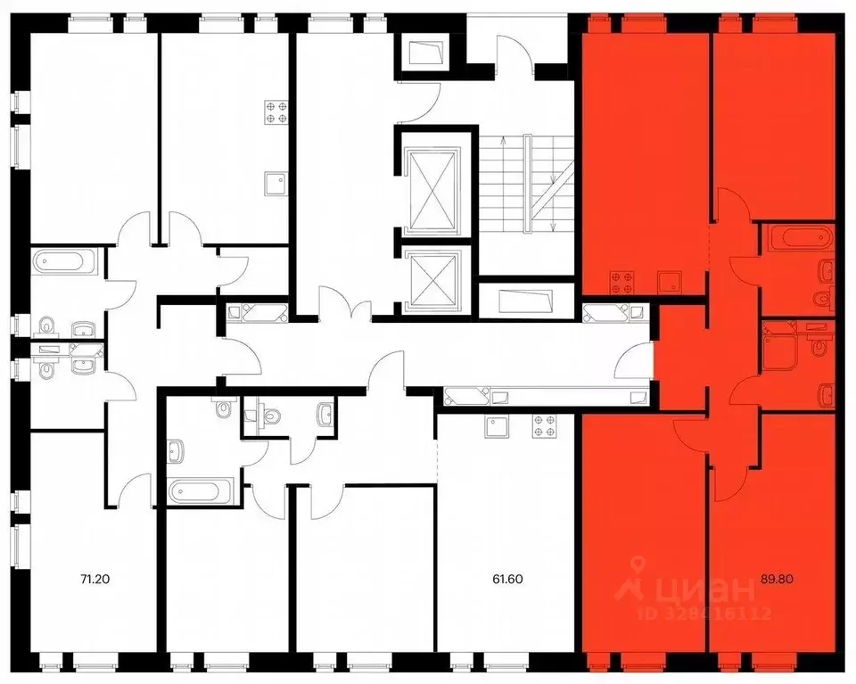 3-к кв. Москва Сельскохозяйственная ул., 37 (90.0 м) - Фото 2