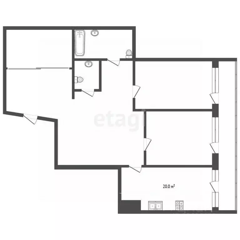 2-к кв. Москва Можайское ш., 6К1 (102.0 м) - Фото 1