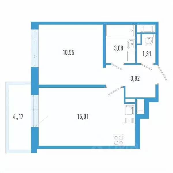 1-к кв. Санкт-Петербург пос. Шушары,  (35.02 м) - Фото 0