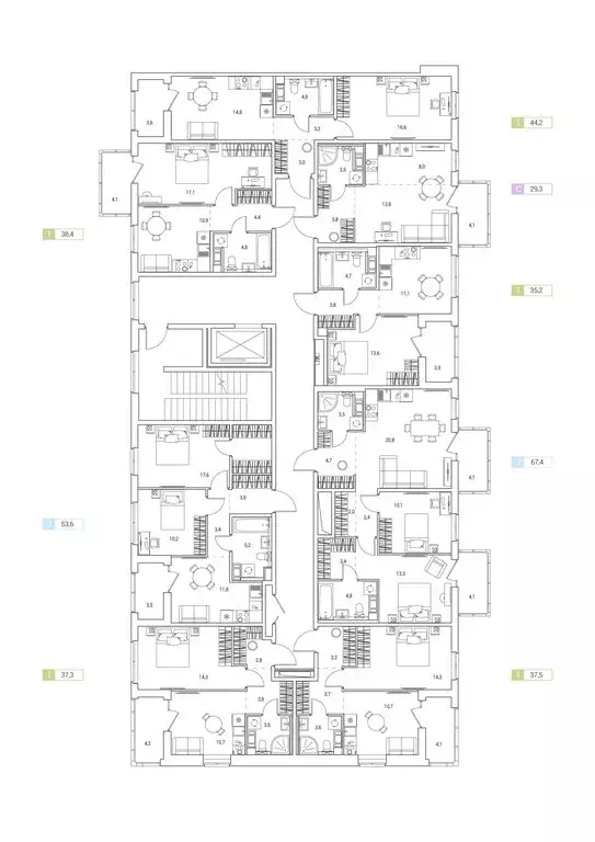 1-комнатная квартира: городской посёлок Янино-1, ЖК Янинский Лес (35.2 ... - Фото 2