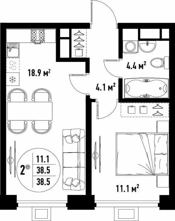 2-к кв. Астраханская область, Астрахань ул. Бэра, 29 (38.5 м) - Фото 2