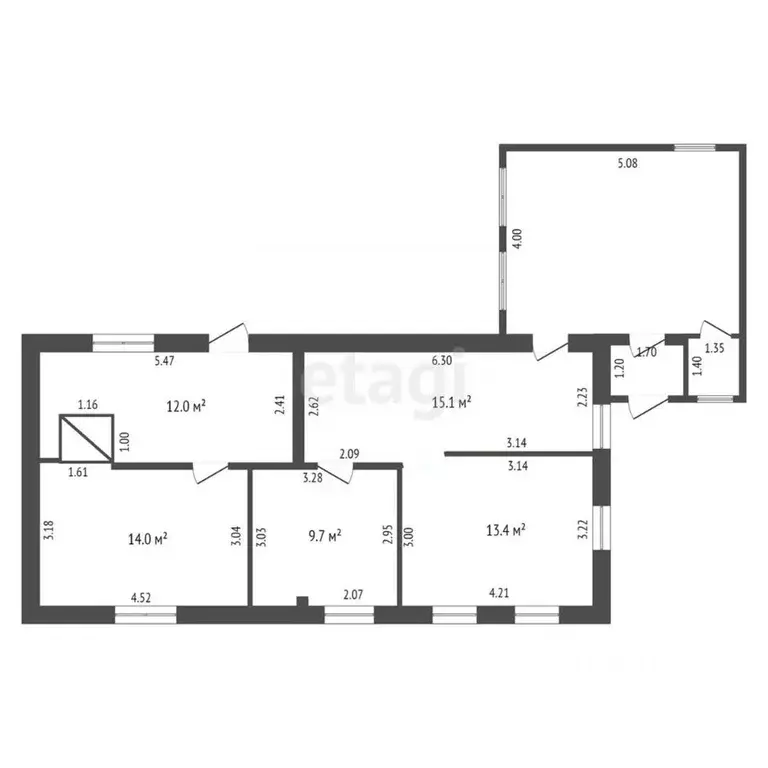 Дом в Ханты-Мансийский АО, Ханты-Мансийск ул. Менделеева, 12 (62 м) - Фото 1