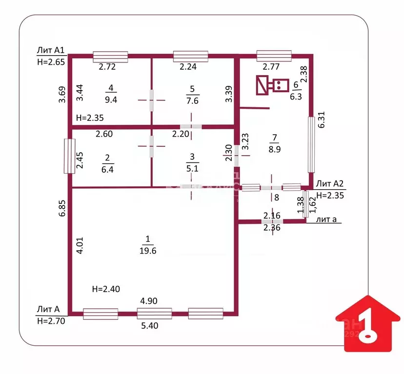Дом в Омская область, Омск Южная ул., 82 (66 м) - Фото 1