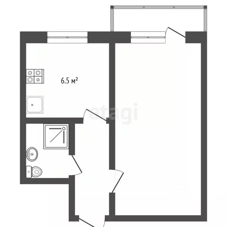 1-к кв. Севастополь ул. Горпищенко, 31 (30.2 м) - Фото 1