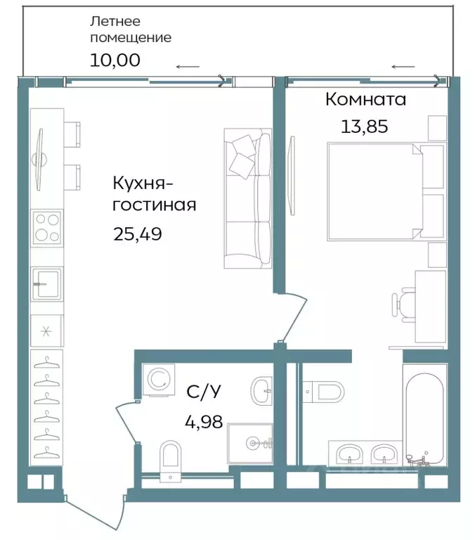 2-к кв. Крым, Саки ул. Морская (54.32 м) - Фото 1