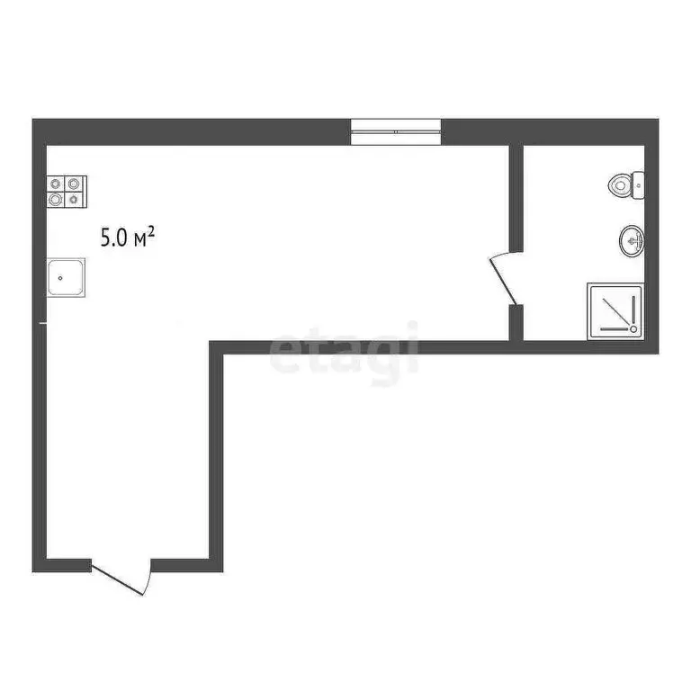 Квартира-студия: Партенит, Прибрежная улица, 7 (10 м) - Фото 1