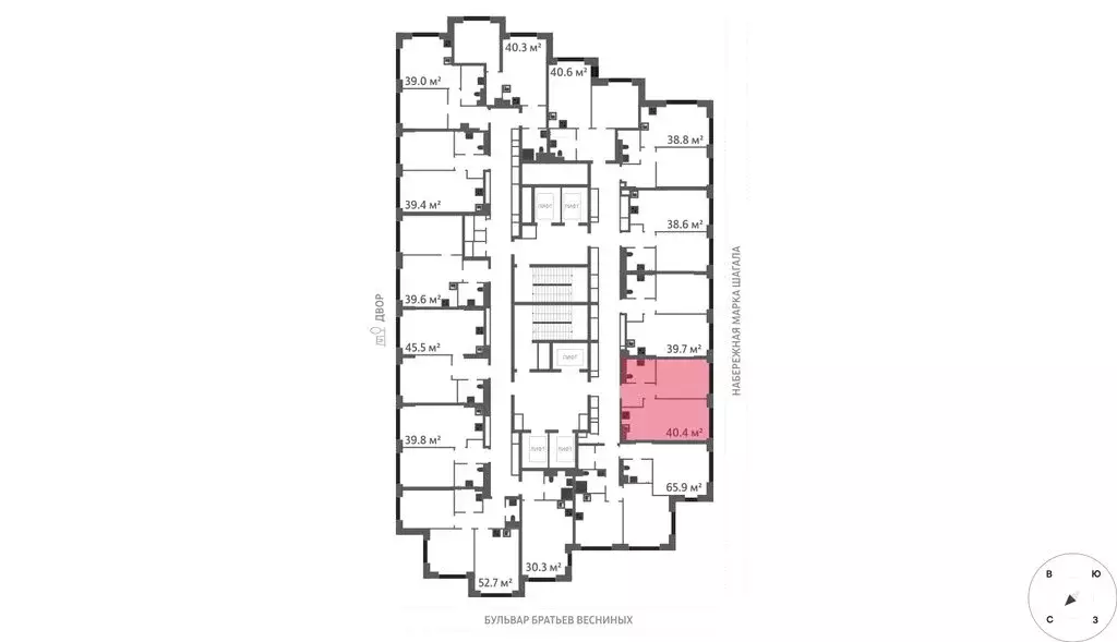 1-комнатная квартира: Москва, ЖК Марк, к3 (40.4 м) - Фото 1