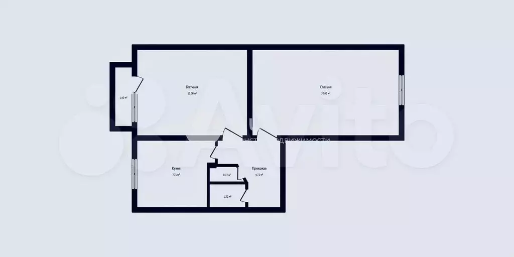 2-к. квартира, 45 м, 4/5 эт. - Фото 0
