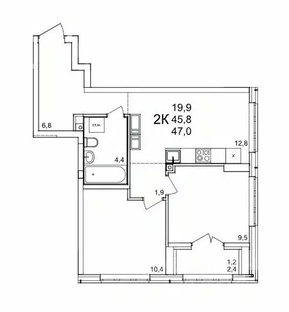 2-к кв. Нижегородская область, Нижний Новгород д. Анкудиновка, КМ ... - Фото 1