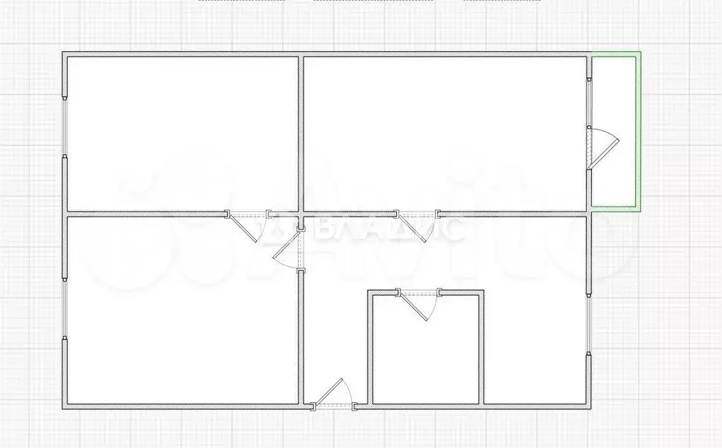 3-к. квартира, 60 м, 2/5 эт. - Фото 0