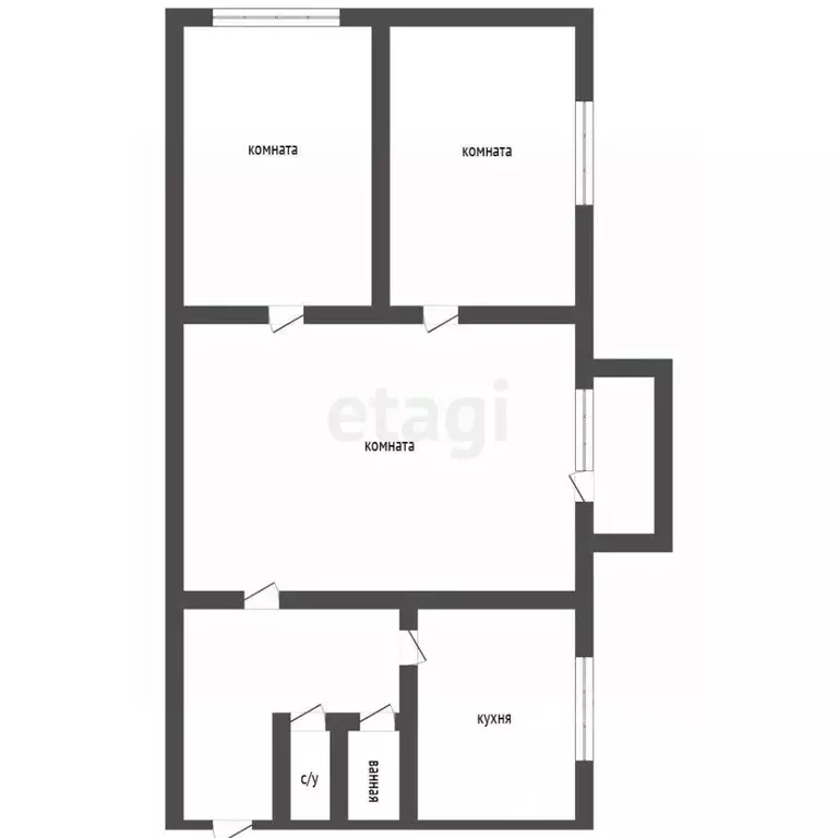 3-к кв. Воронежская область, Семилуки Комсомольская ул., 18 (58.0 м) - Фото 2