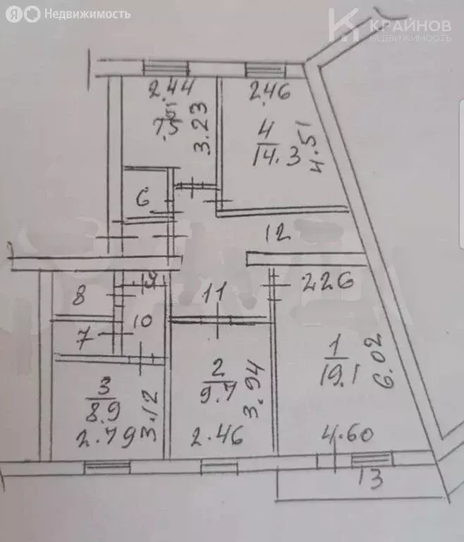 4-комнатная квартира: Воронеж, микрорайон Шилово, улица ... - Фото 1