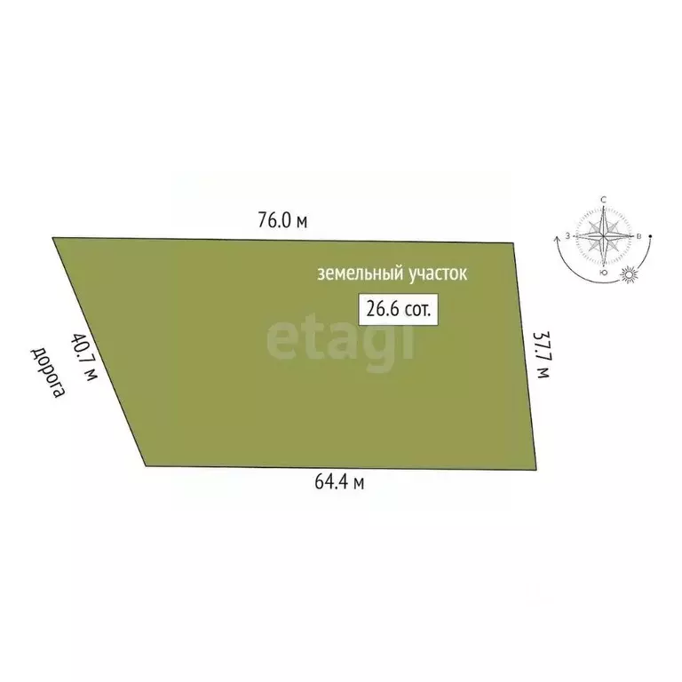 Участок в Мордовия, Кочкуровский район, с. Подлесная Тавла  (26.6 ... - Фото 2