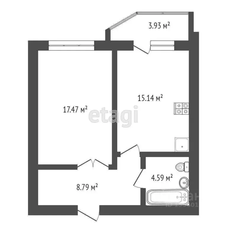 1-к кв. Самарская область, Самара Демократическая ул., 182 (31.3 м) - Фото 2