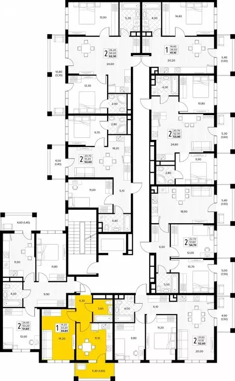 1-комнатная квартира: Сукко, жилой комплекс Кипарис (34.8 м) - Фото 2