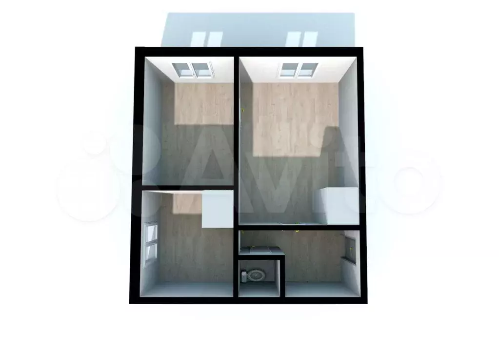 2-к. квартира, 38,5 м, 1/2 эт. - Фото 0