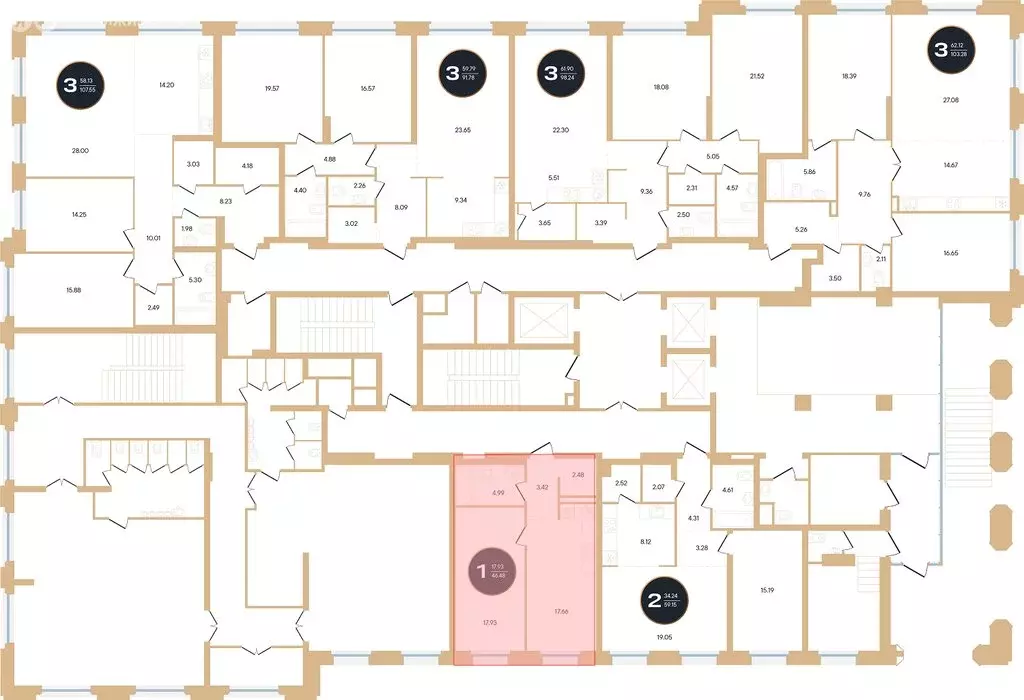 1-комнатная квартира: Уфа, улица Рихарда Зорге, 73/1 (46.6 м) - Фото 0