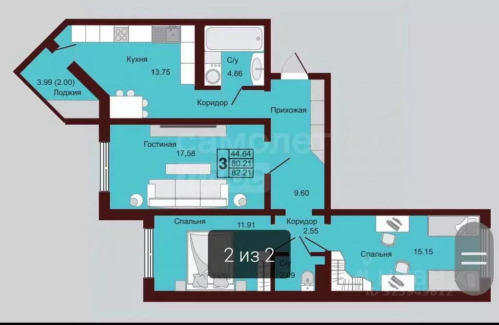 3-к кв. Оренбургская область, Оренбург Красный городок мкр, ул. ... - Фото 2