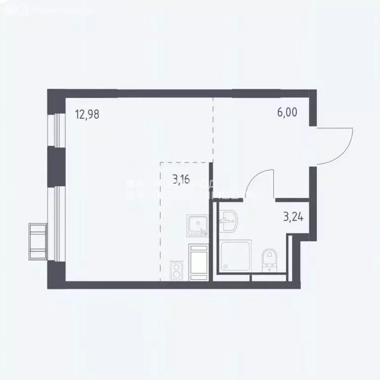 Квартира-студия: посёлок городского типа Мисайлово, микрорайон ... - Фото 2