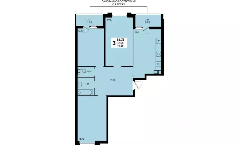 3-к кв. Краснодарский край, Краснодар ул. Григория Булгакова, 7к1 ... - Фото 1