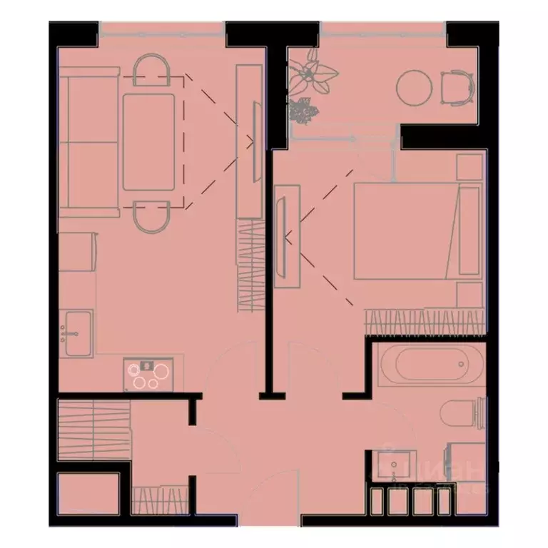 1-к кв. Приморский край, Уссурийск Кленовый парк жилой комплекс (42.9 ... - Фото 1