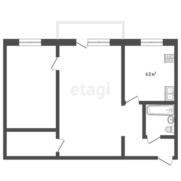 2-комнатная квартира: Тамбов, улица имени Сергея Лазо, 38 (46.5 м) - Фото 0