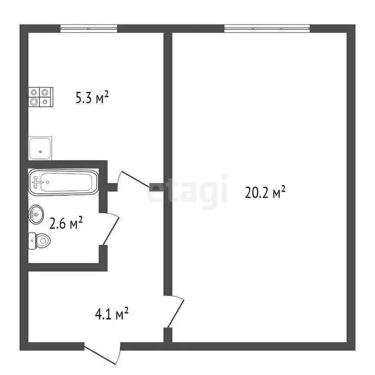 1-комнатная квартира: Самара, Больничная улица, 31 (21.1 м) - Фото 1