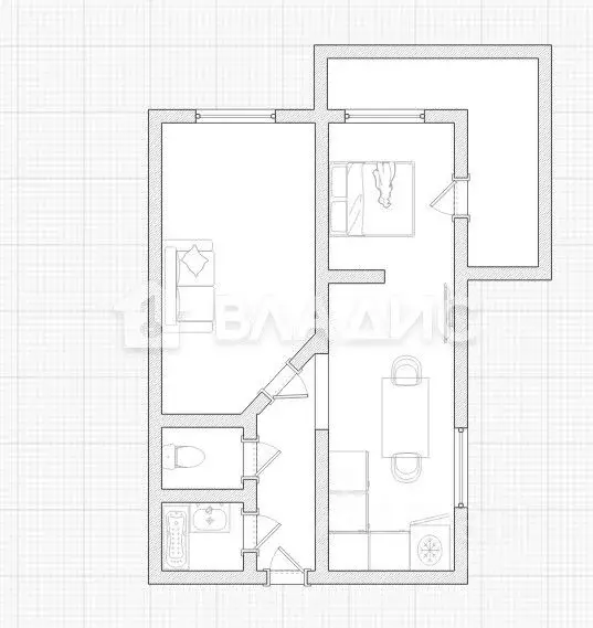 2-к кв. Пензенская область, Пенза просп. Победы, 130 (47.0 м) - Фото 1