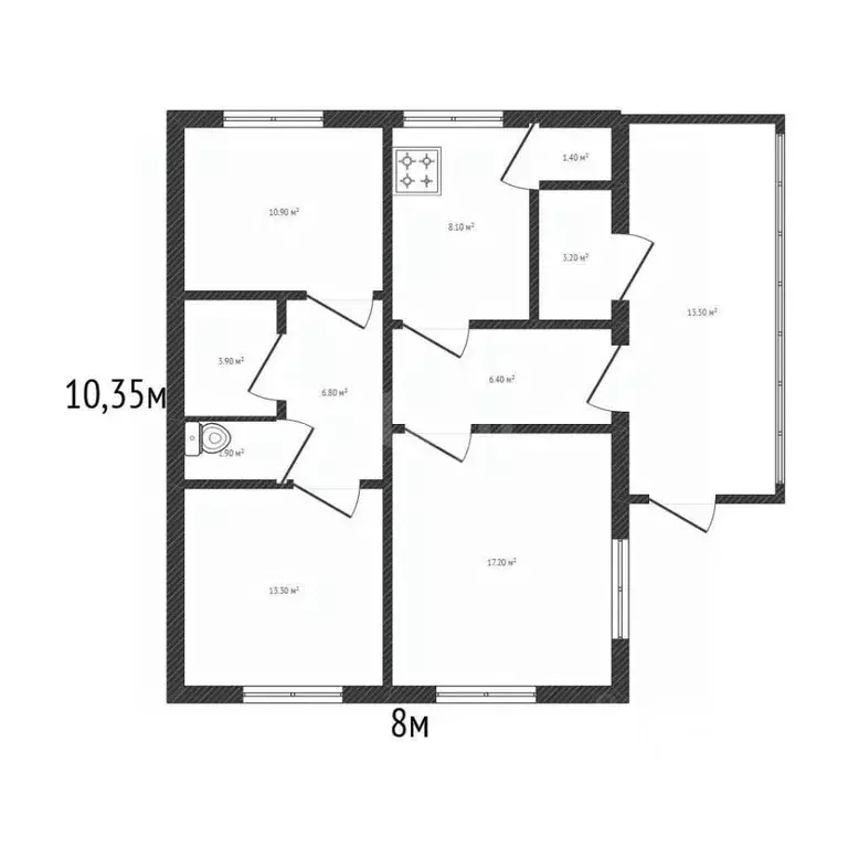 Дом в Брянская область, Почеп Светлая ул. (87 м) - Фото 0