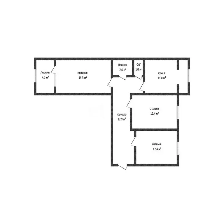 3-комнатная квартира: Каспийск, улица Амет-хан Султана, 2В (72 м) - Фото 1