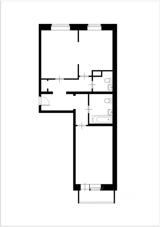 2-к кв. Челябинская область, Челябинск Звенигородская ул., 56а (69.0 ... - Фото 2