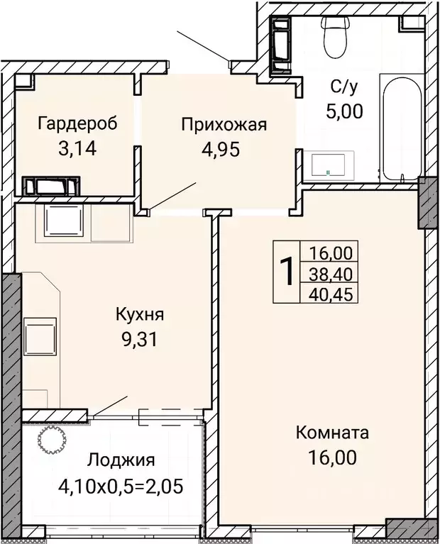 1-к кв. Севастополь ул. Братьев Манганари, 28 (40.45 м) - Фото 0