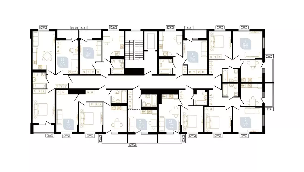 2-к кв. Краснодарский край, Краснодар ул. Даниила Смоляна, 65 (53.3 м) - Фото 1