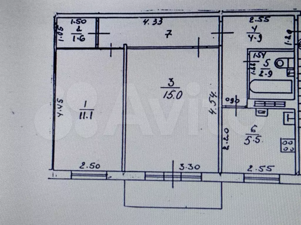 2-к. квартира, 45,4 м, 3/5 эт. - Фото 0