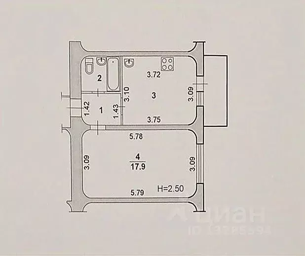 1-к кв. Волгоградская область, Волжский ул. Мира, 152 (35.4 м) - Фото 1