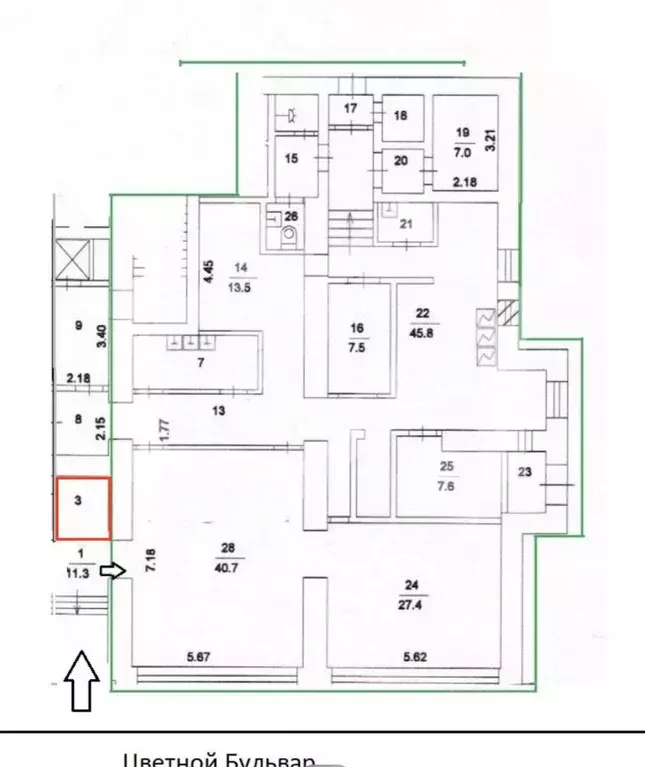 Торговая площадь в Москва Цветной бул., 20/1 (4 м) - Фото 2