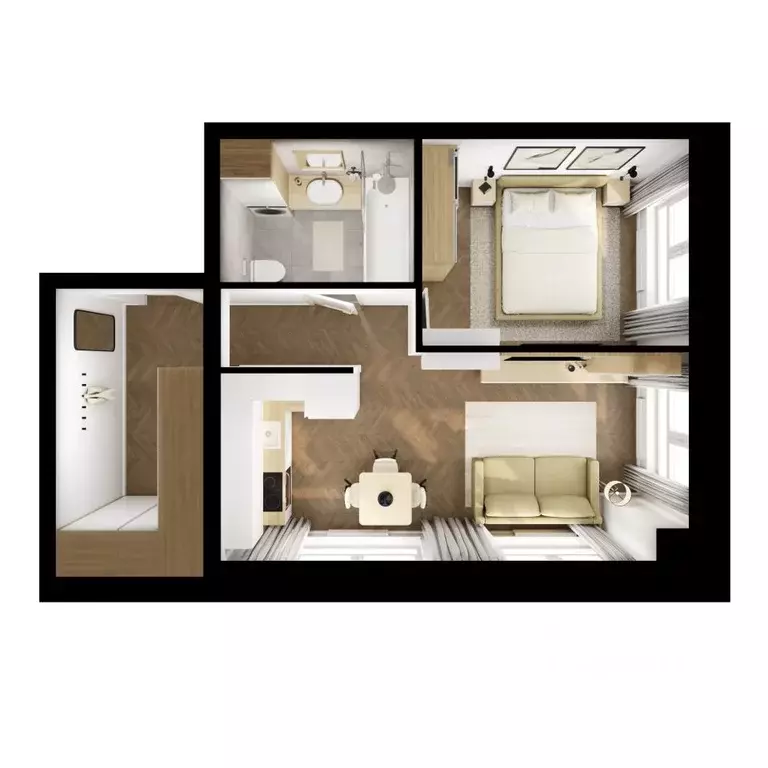 1-к кв. Приморский край, Владивосток Босфорский Парк жилой комплекс, 5 ... - Фото 2