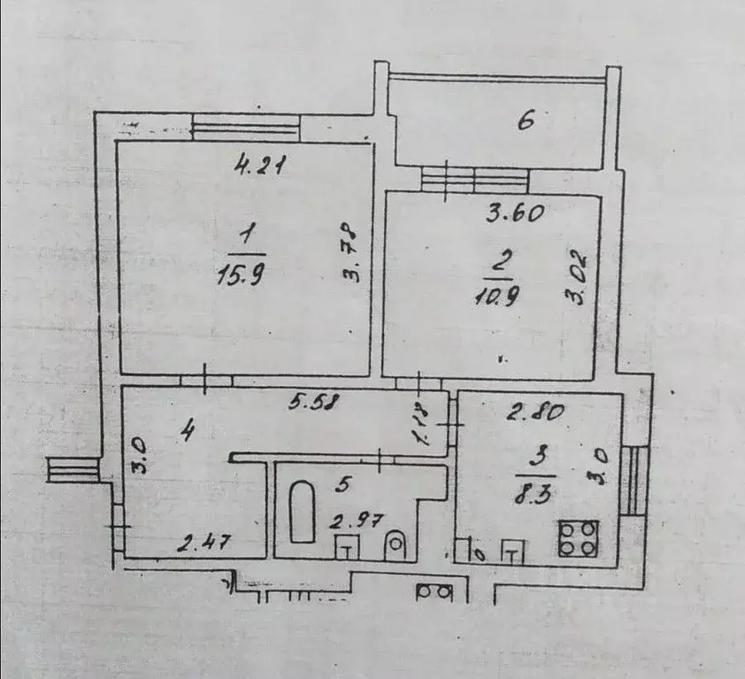 2-к кв. Татарстан, Казань ул. Мусина (60.0 м) - Фото 1