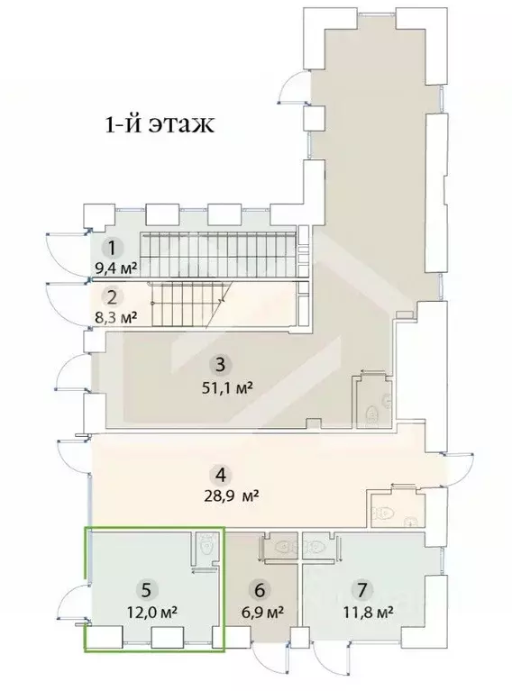 Помещение свободного назначения в Москва ул. Бахрушина, 36/14С3 (12 м) - Фото 1