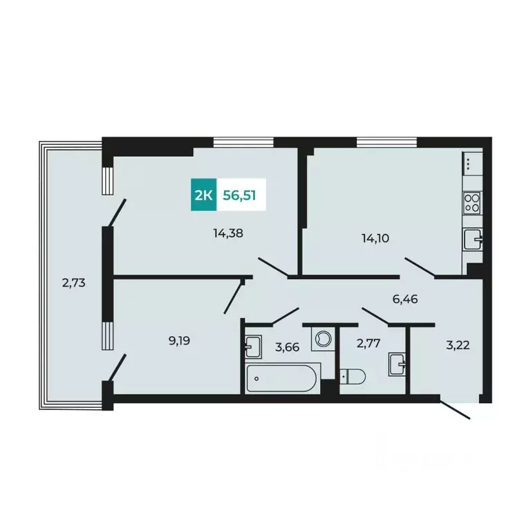 2-к кв. Ростовская область, Аксайский район, Щепкинское с/пос, пос. ... - Фото 0