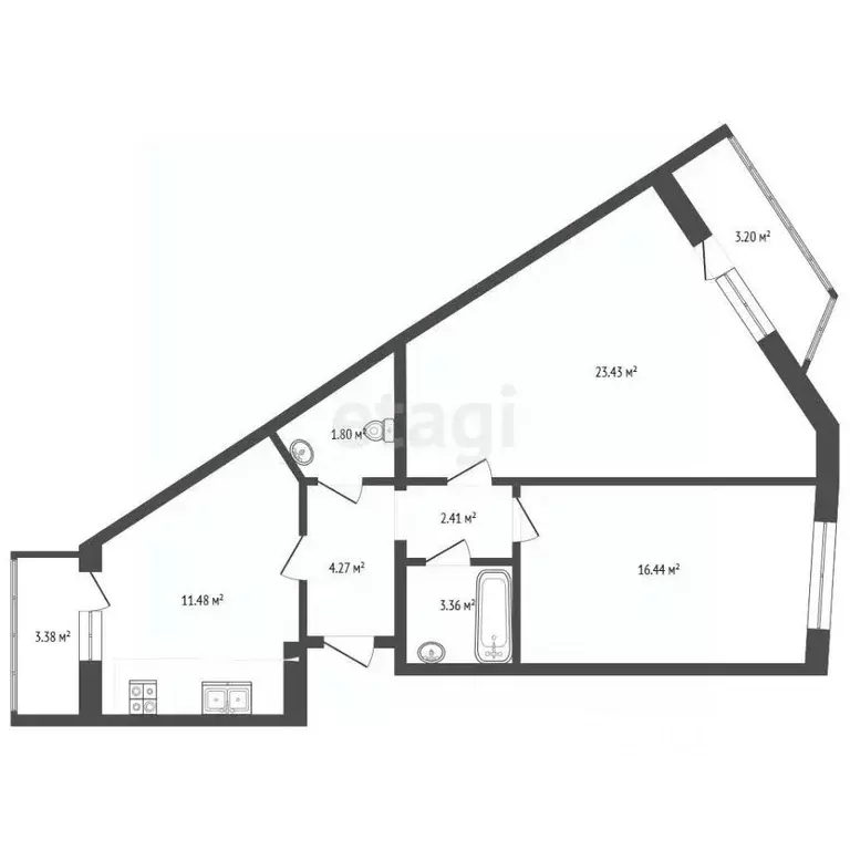 2-к кв. Мордовия, Саранск ул. Короленко, 1 (63.8 м) - Фото 2
