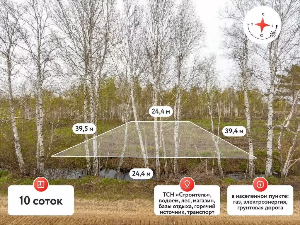 Участок в Тюменская область, Нижнетавдинский муниципальный округ, ... - Фото 1