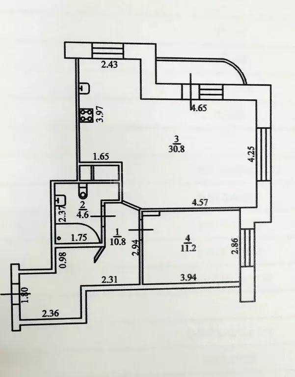 2-к кв. Владимирская область, Владимир ул. Нижняя Дуброва, 13А (57.1 ... - Фото 1