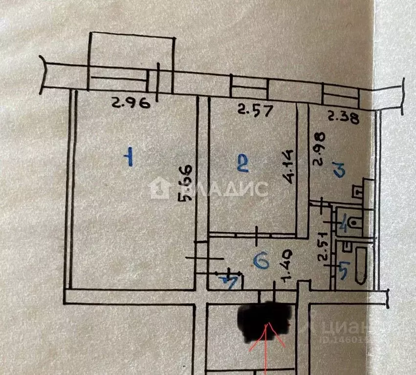 2-к кв. Бурятия, Улан-Удэ ул. Антонова, 2 (44.9 м) - Фото 2