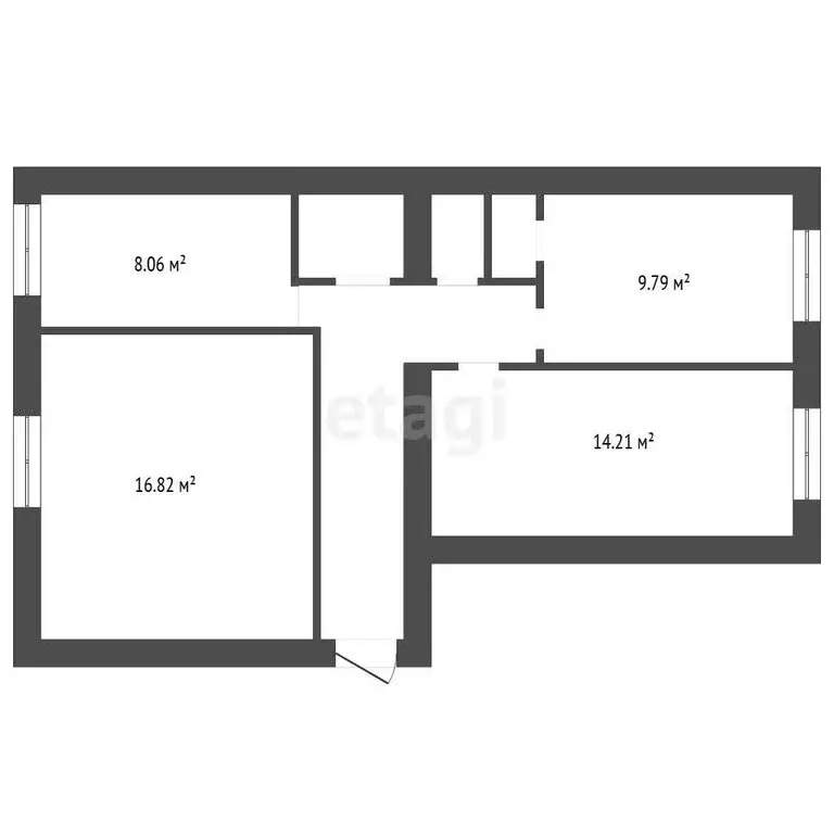3-комнатная квартира: село Новая Усмань, Полевая улица, 27 (63.3 м) - Фото 1