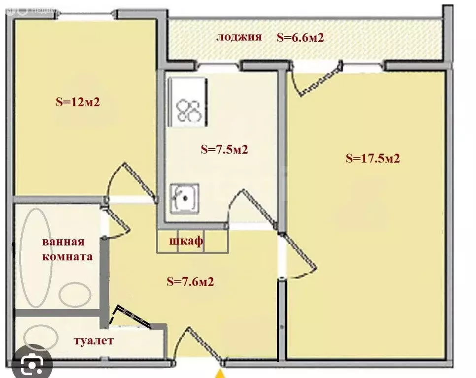 2-комнатная квартира: Ярославль, Кавказская улица, 33 (48.7 м) - Фото 2