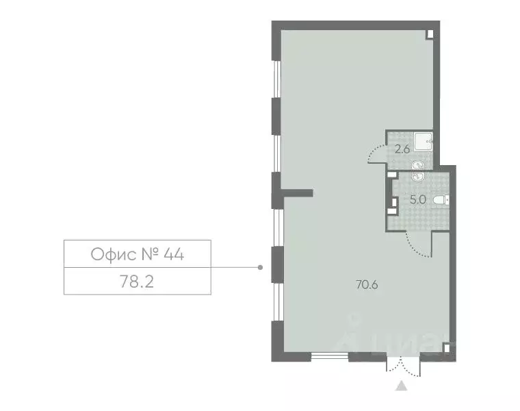 Помещение свободного назначения в Москва Лучи жилой комплекс (78 м) - Фото 1