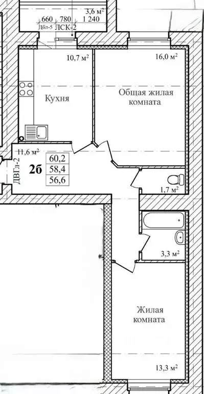 2-к кв. Тамбовская область, Тамбов городской округ, с. Бокино пер. ... - Фото 2