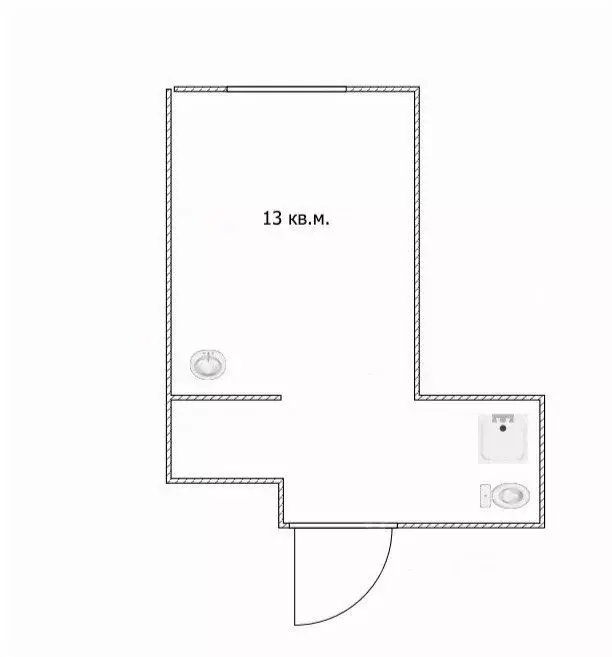 Студия Томская область, Томск ул. Карла Ильмера, 21 (13.0 м) - Фото 2
