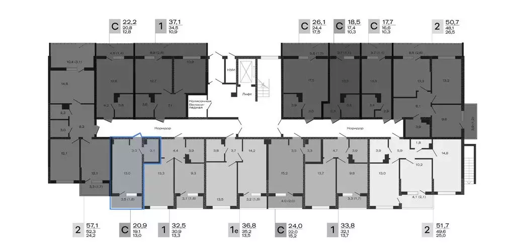 Квартира-студия: Марьянская, улица Миномётчиков (20.1 м) - Фото 1